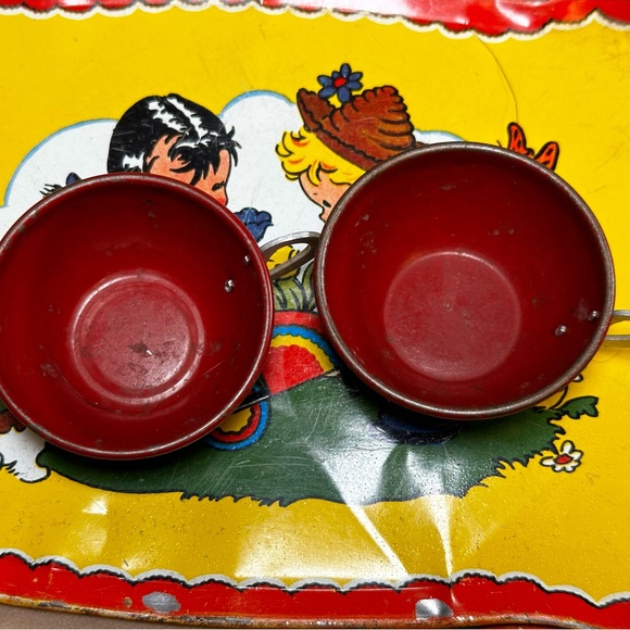 Extinct Cartoon & Mickey! Kids Play Memorabilia (Somewhat Rusty Tin Dishes!) - Picture 5 of 14